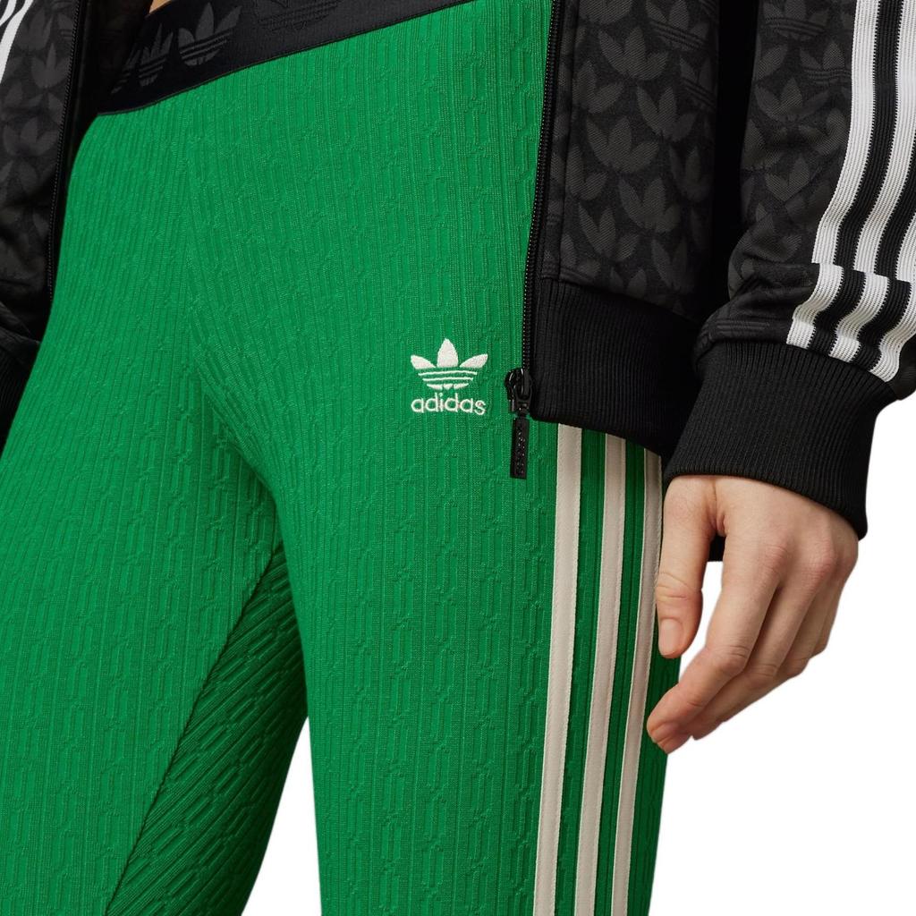 (WMNS) adidas Adicolor 70s Knit Leggings 'Green' Women's IK7847