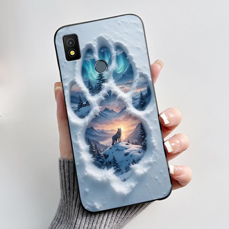 For Cricket Icon 4 Case Luxury Cute Love Rabbit Funny Black TPU Soft Silicone Protective Phone Case for Cricket Icon4 Back Cover