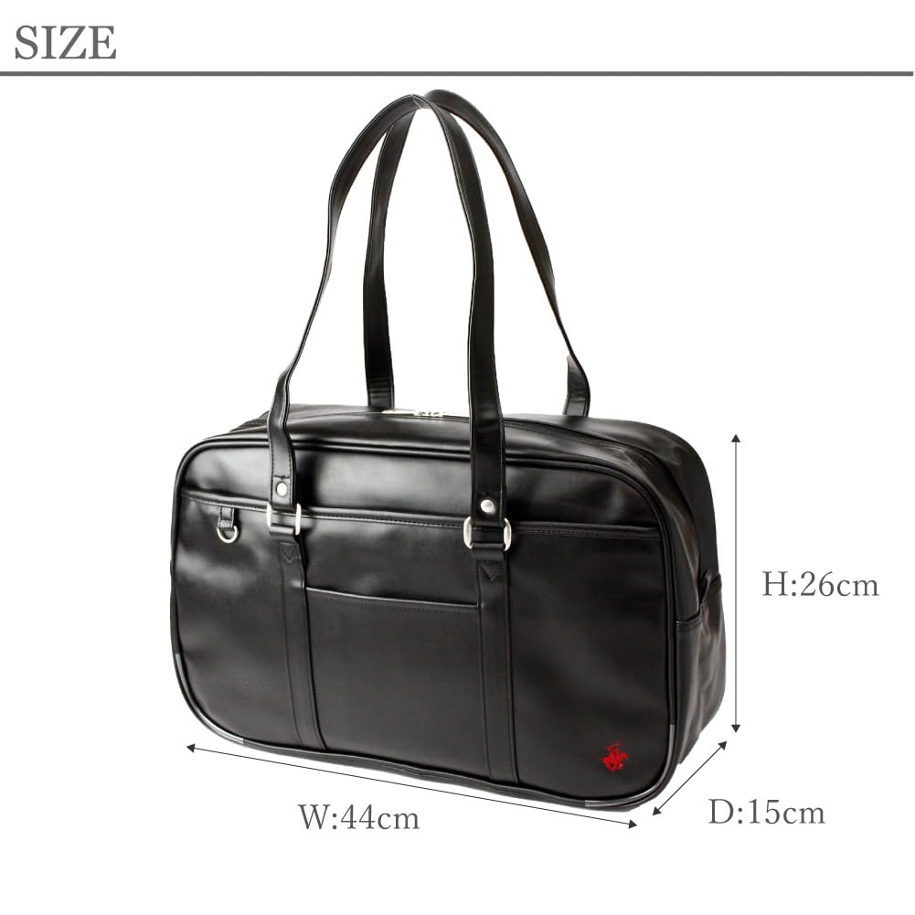 BEVERLY HILLS POLO CLUB Школьная сумка из синтетической кожи, сумка-бостон, коричневая, черная, для старшеклассников, мальчиков, девочек, водоотталкивающая, с чехлом, bp002 (Чай [22])