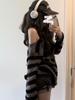 FiveFive Deeptown Gothic Streetwear Полосатый вязаный свитер для женщин Harajuku Punk Hollow Out Джемпер Hole Loose All-match Tops Grunge E-girl
