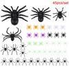 45/70Pcs Realistic Plastic Spiders Halloween Party Trick Prank Toy Props Home Indoor Outdoor Spider Web Decoration Kids Gift