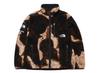 Supreme Флисовая куртка The North Face с принтом под выбеленный деним, черная
