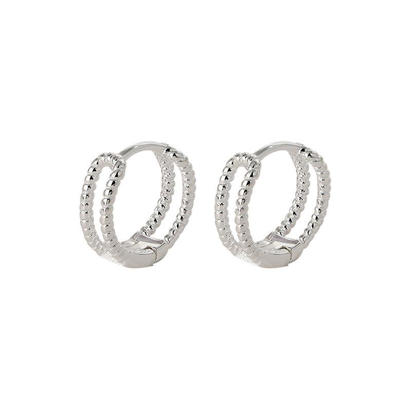 ANENJERY Двухслойные геометрические серьги Twist в летнем стиле, изысканные женские универсальные темпераментные новые серьги