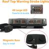 Roof Top Strobe Lights 48LED Emergency Safety Hazard Warning Light LED Flashing Light Bar Magnetic Mount for 12V 24V Car Truck