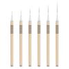 Кисть для лайнера для ногтей Ультратонкий нейлон Металлическая ручка Портативная Для начинающих Профессиональная DIY Дизайн деталей для нейл-арта Цветной рисунок Точечный инструмент