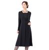 Long Jacket Style Lace Design Dress Black Formal Mourning Clothes Formal Clothing Ceremonial Occasions 11 [Monoir] Women's (net-022) No.