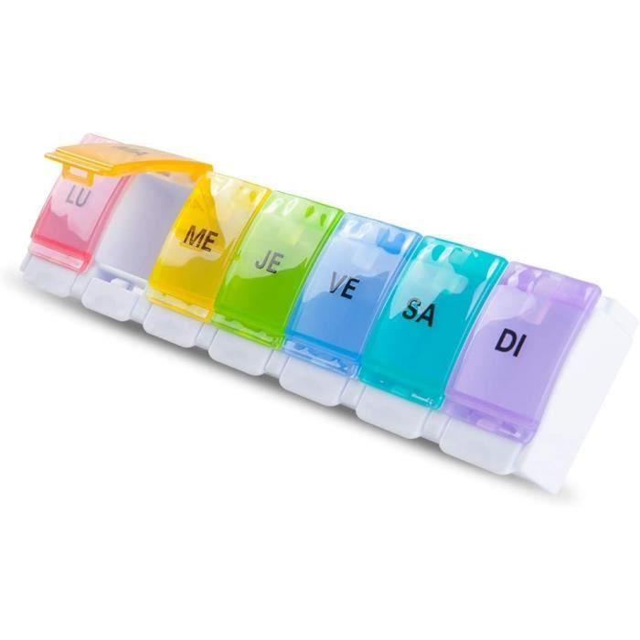 French Weekly Pill Box 7 Day Pill Box Sukuos Multicolored Pillbox Pill Box Weekly Pill Box