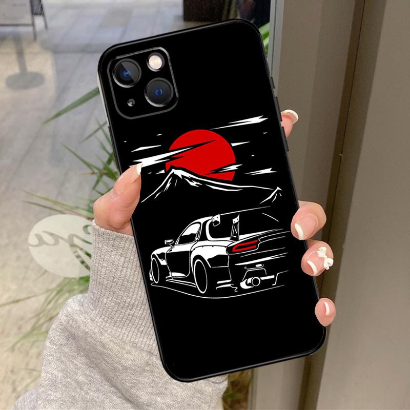 Япония JDM Спортивные Автомобили Мужской Мужчины Чехол Для iPhone 17 Pro Max 16 15 13 12 11 14 Pro Max Plus 13 12 Mini 16e 17 Air Задняя Крышка