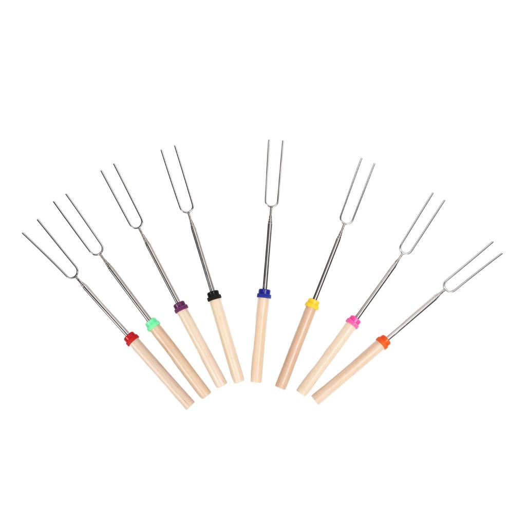 8шт телескопические раздвижные палочки для жарки зефира набор палочек для жарки зефира раздвижная жаровня