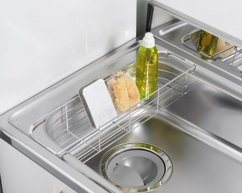 Yoshikawa Dish Made In Width 12 X Depth 47 X Height Sinkside Dish Kitchen Basket Drainer, Japan, 8.3 Cm, Hi! Series, 1306224, Drainer, Basket,