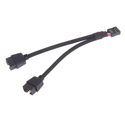 1 шт. компьютер материнская плата USB удлинительный кабель 9 контактов 1 мама на 2 папа Y разветвитель аудио HD удлинительный кабель для ПК Diy 15 см