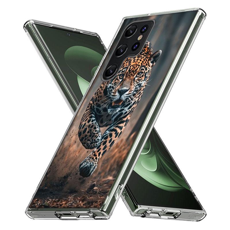 Majestic leopard Capa Phone Case For Samsung S26 Ultra S25 Edge Galaxy S23 S21 S20 S24 FE S22 S10 Plus Cover Clear TPU Shell Coq