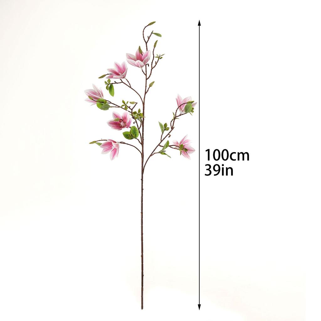7 Heads Simulation Magnolia Bouquet Artificial Magnolia Bouquet Magnolia Stem Flower for Home Faux