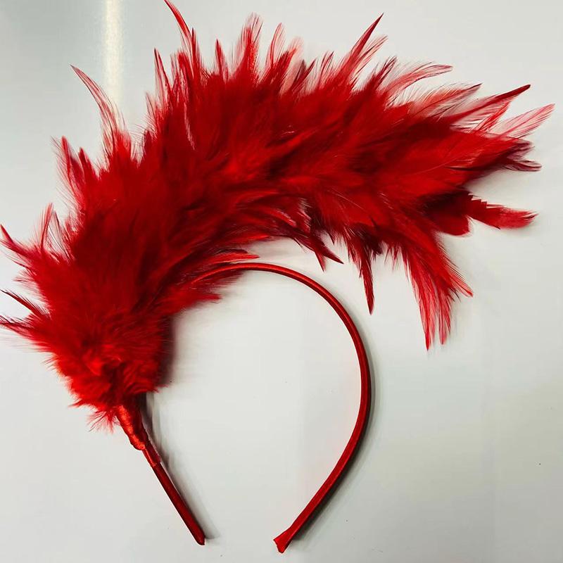 1PC Feather Headband Hair Accessories Performance Jewelry Flapper Headpiece Party Stage Vintage Women