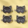 Stylish Cats Head Brooch With Glittering Crystals Versatile Accessory For Formal Attire And Casual Outfits