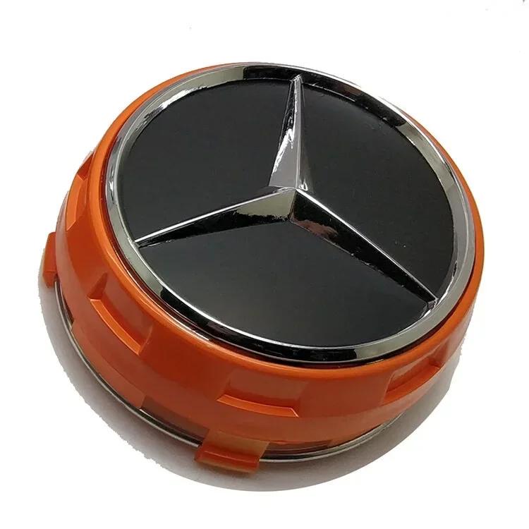 WVWGI1 For Mercedes Benz New 4Pcs 75mm Car Styling Wheel Center Cap Hub Covers Badge Car Accessories For Mercedes Benz AMG C63 C43 E53