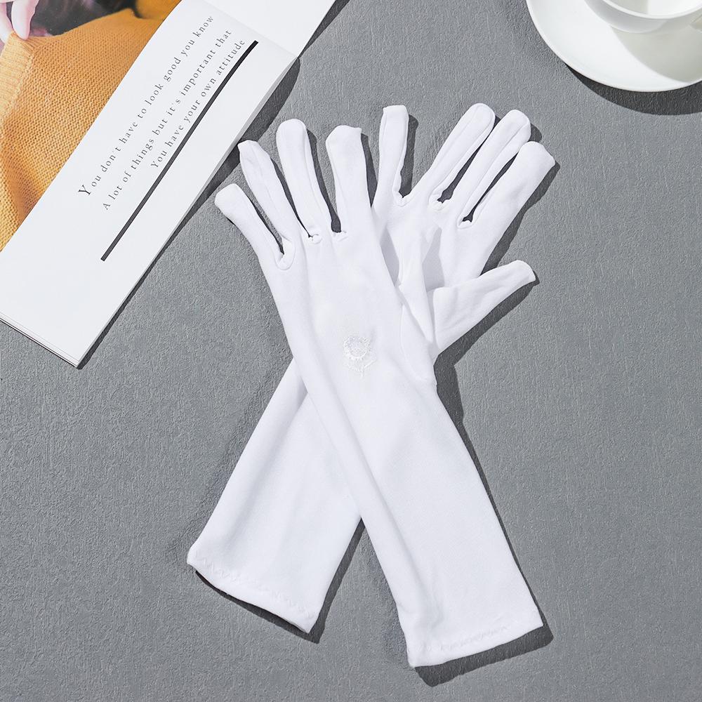 Эластичные тонкие этикетные перчатки средней длины, перчатки для вождения, солнцезащитные перчатки, анти-УФ-лучи