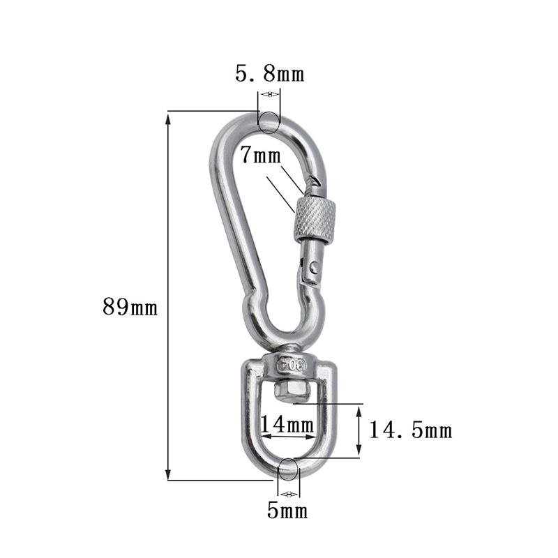Нержавеющая сталь поворотные карабины защелка собачий поводок пряжка быстросъемная пряжка карабин зажимы для выгула собак кемпинг
