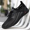 Новые дизайнерские дышащие мужские сетчатые повседневные туфли с массажной подошвой, рабочие туфли для поездок на работу, мужские повседневные туфли для вождения с вырезом