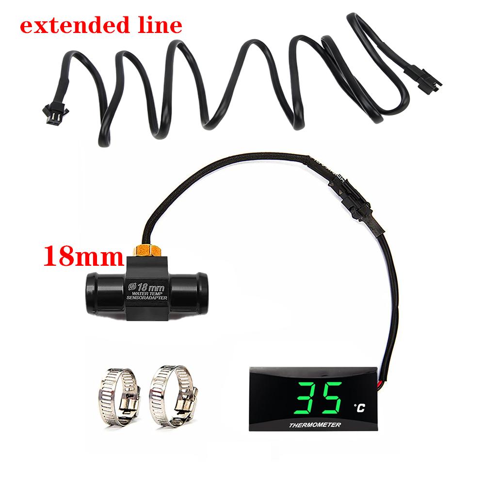 Red Water Temperature Gauge Mini Meter Thermometer Moto Universal for XMAX300 250 NMAX155 CB400 CB500X Sensor Accessories