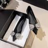 Pointed Single Shoes, New Shallow-mouth Rhinestone Bows, Gentle Matching Skirts, Flat-soled Ladyshoes