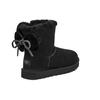 UGG Классические мини-сапоги с двойным бантом, теплые, удобные, повседневные, короткие, женские, черные 1127130-BLK