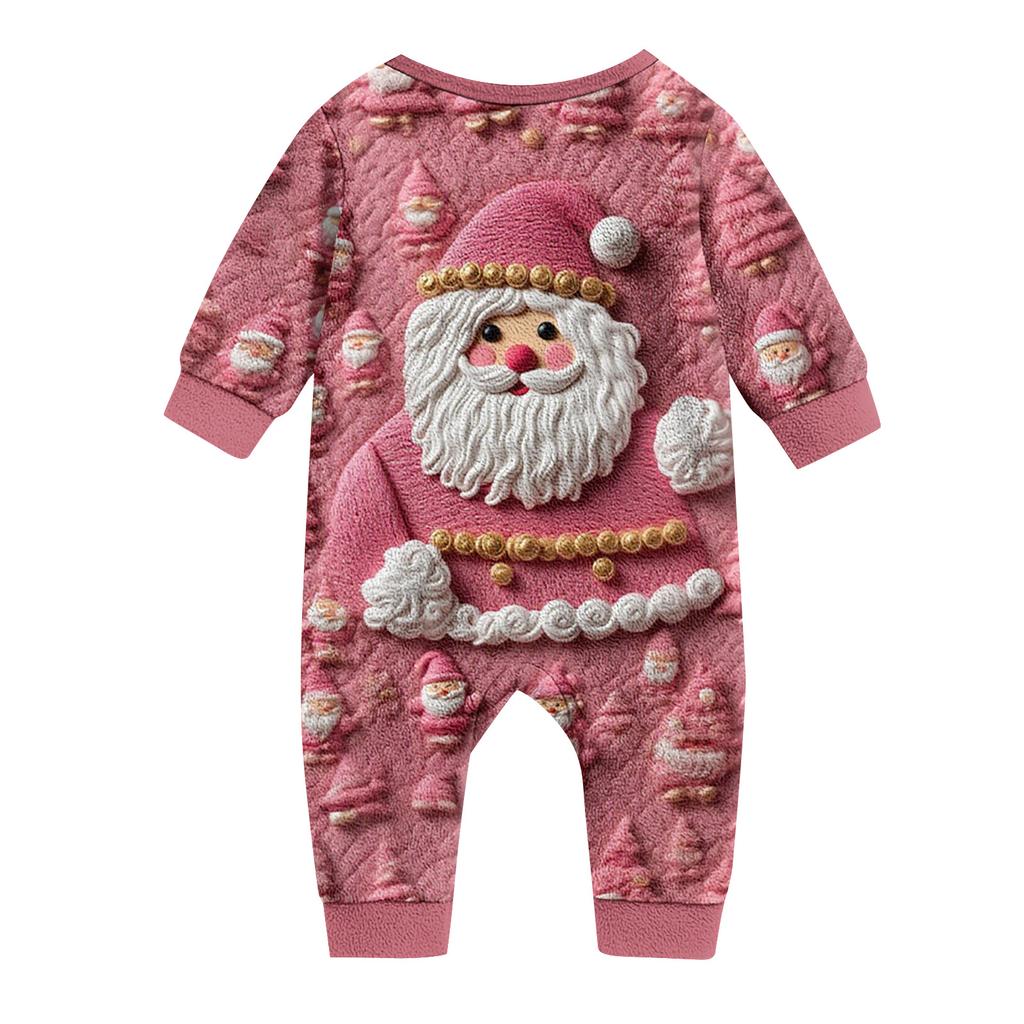 Matching Family Christmas Print Flannel Homewear Set Long-Sleeve Top And Pants