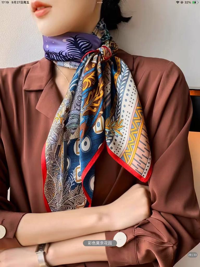 Men's 100% Silk Paisley Scarf Shawl Square Neckerchief Bride Wedding Muffler Business Casual Cravat 70 Headband Scarf For Women