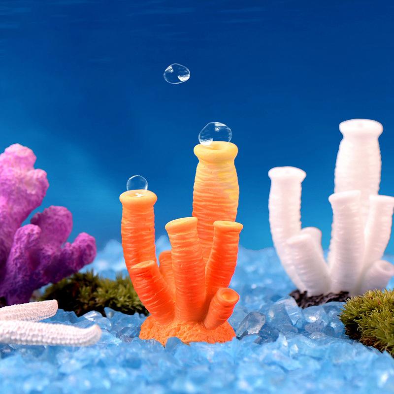 Красочные мини искусственные кораллы милые декоративные украшения для аквариума