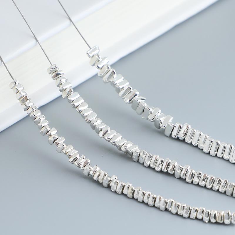 S925 Sterling Silver Triangle Spacer Beads for DIY Handmade Jewelry