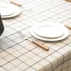 Lace Edges Christmas Decorative Table Cloth Waterproof Lattice Tablecloth Fabric Home Kitchen Rectangular Plaid Tablecover