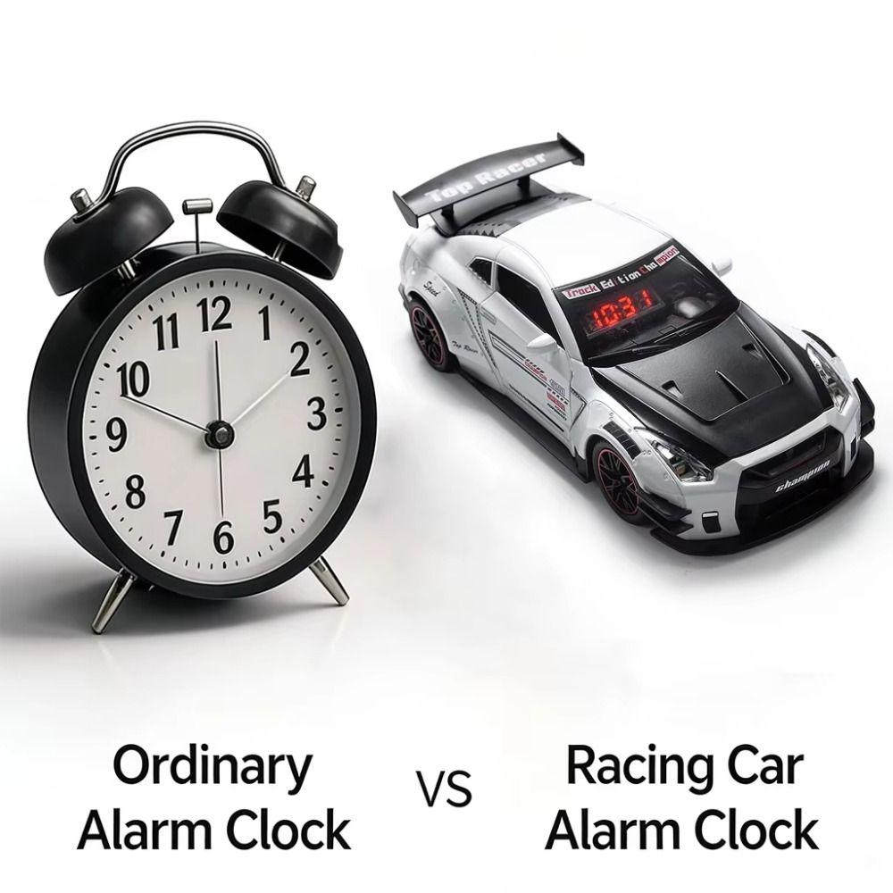 Zinc Zinc Alloy Body Hypercar Alarm Clock LED Display Car Model Clock Supercar Alarm Clock Home Decor