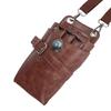 Barber Scissor Pouch Holster with Belt Hairdressing Waist Holder Case Bag Brown