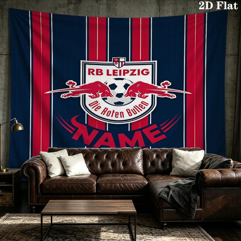 Custom Name RB Leipzig2 Printed Tapestry – Wall Hanging for Bedrooms, Dorms, and Home Decor