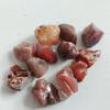 Natural Red Agate Stone Fish Tank Decoration Raw Material of Agate Chalcedony Body Heathy Raw Gemstone Specimen Collection Gift