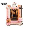 Kitchen Refrigerator Magnet Halloween Photo Frame Magnet, Ghost Pumpkin Magnetic Picture Holder, Wooden Decorative for Holiday Party Fridge Frames