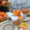 10Pcs, Mixed Sizes Artificial Pumpkins And Realistic Pinecones, Basket Fillers, Autumn Wedding Centerpieces, Home Decor, Autumn Decorations,