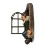 Creative Garden Dwarf Tree Window Decorations, Resin Lifelike Elf Outdoor Courtyard Decorations, Fun Hanging Garden Landscape Crafts
