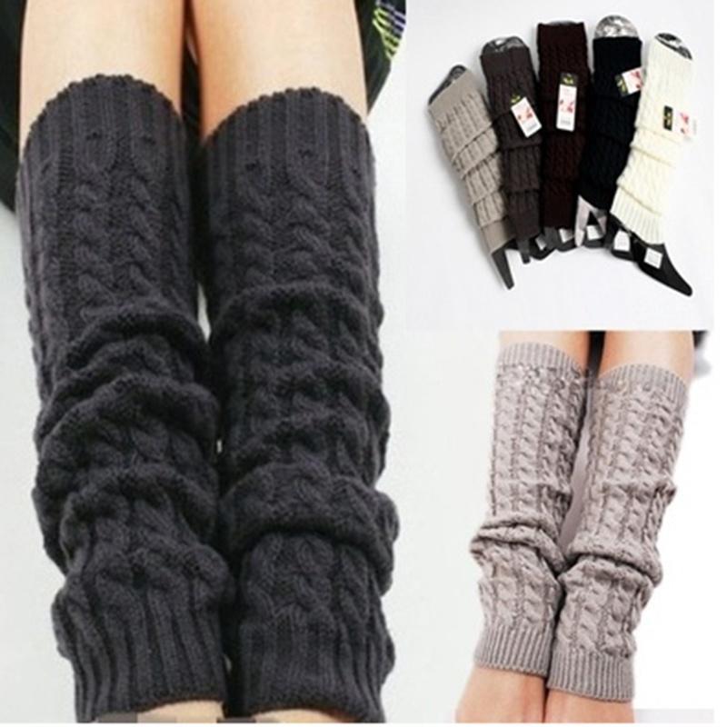 Winter Women Fashion Crochet Knitted Socks Leg Warmers Legging Boot Cover Sock Ladies