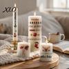 DIY Christmas Candle Art Transfer Stickers, Holiday Craft Supplies, Waterproof Atmospheric Home Decor Decorative Decals for Making And Festive