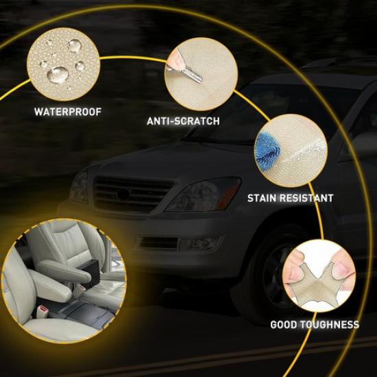 2 шт. Для 2003-2009 Lexus GX470 Бежевый Коричневый Кожаный Чехол На Подлокотник Сиденья