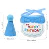 1Set Pet Birthday Outfit Hat Bib Dog Cat Birthday Party Supplies Adjustable Small Dog Hat Cat Outfit Pet Party Decoration
