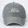 Vintage Boy Mom Embroidery Caps Washed Cotton Baseball Cap Fashion Sport Visors Cap  Gifts
