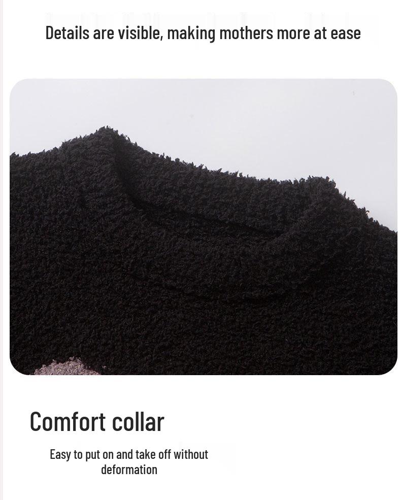 Полосатый мультяшный пижамный комплект для мальчиков на осень/зиму: Мягкий, Плотный и Пушистый Двухпредметный