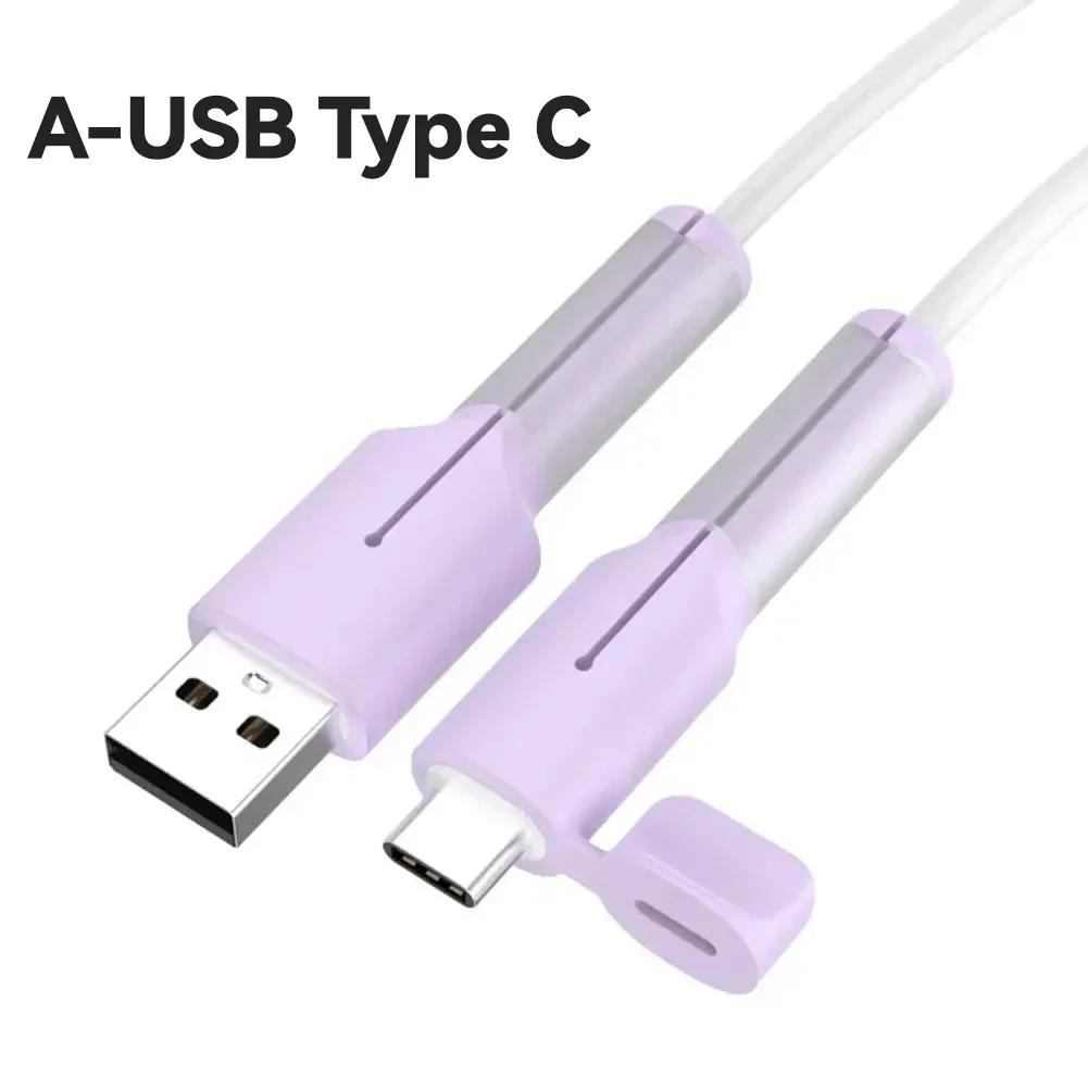 Мягкий силиконовый чехол для сматывания кабеля зарядного устройства USB Type C, защитный чехол от поломки для Xiaomi Huawei OPPO VIVO, чехол для линии передачи данных