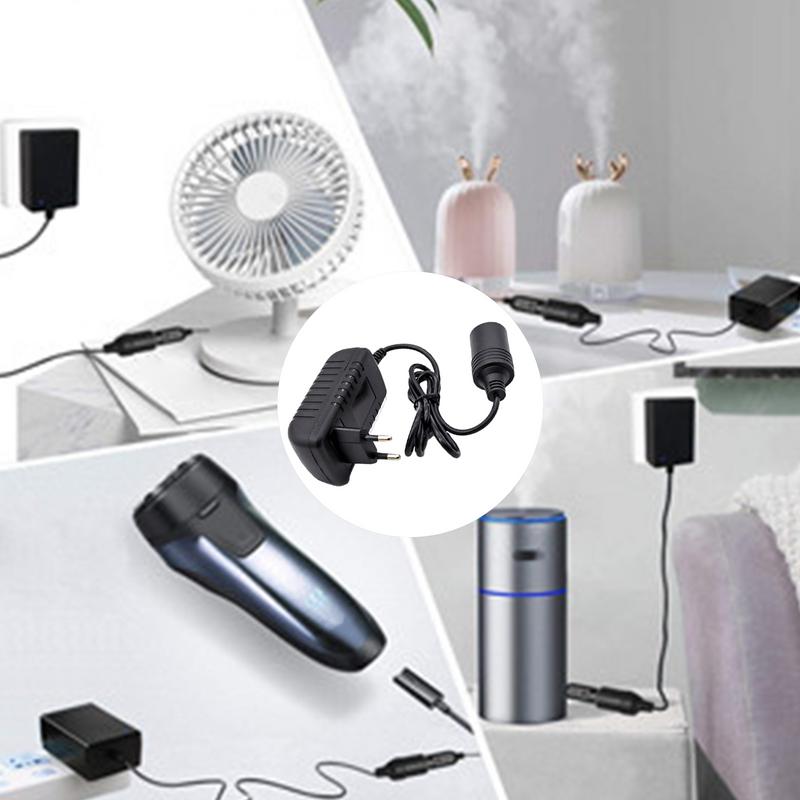 Автомобильный адаптер прикуривателя, адаптер переменного тока в постоянный, стабильный преобразователь 12 В, безопасный кабель для пылесоса с регистратором