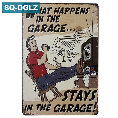 [SQ-DGLZ] Горячая MUSCLE CAR GARAGE Металлическая вывеска Магазин Настенный декор Оловянная вывеска Винтажные металлические вывески Домашний декор Живопись Таблички Художественный постер