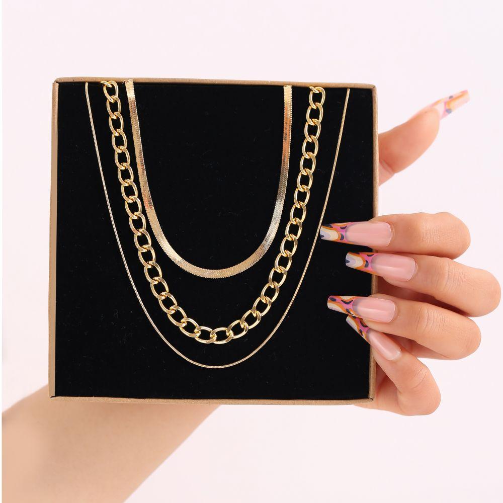 iF ME Vintage Pearl Multilayer Butterfly Necklace Gold Color Pendant Choker Chain Women Jewelry Accessories[No Box]