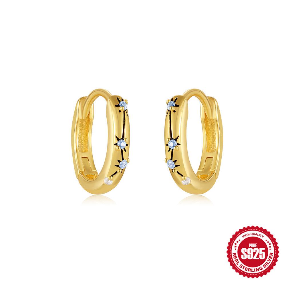 Серьги-кольца Huggie Hoops из стерлингового серебра 925 пробы с геометрическим рисунком в форме воздушного змея и цирконием