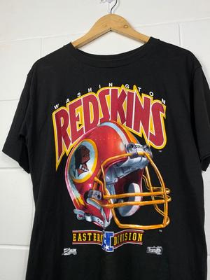 90-е Washington Redskins Футбол Большой Шлем черная Футболка Репринт Унисекс Футболка